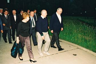 Helmut Kohl im Gespräch mit Michail Gorbatschow