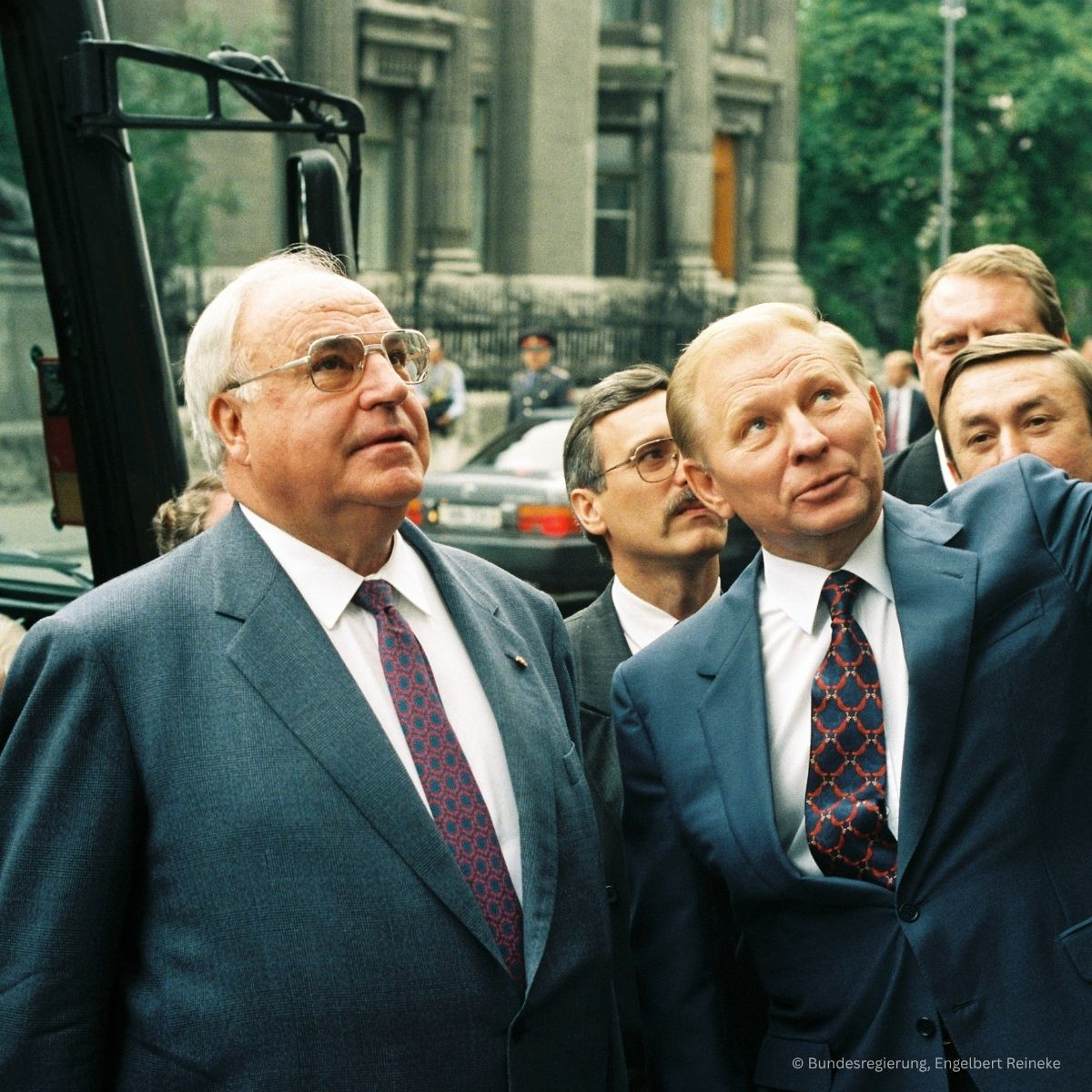Helmut Kohl und Leonid Kutschma